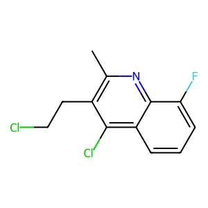 4-Chloro-3-(2-chloroethyl)-8-fluoro-2-methylquinoline structure
