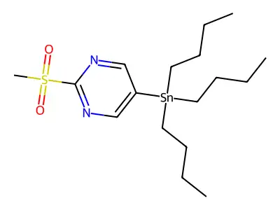 2-(Methanesulfonyl)-5-(tributylstannyl)pyrimidine structure