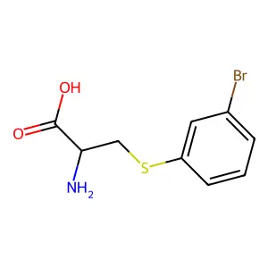 (2R)-2-Amino-3-(3-bromophenyl)sulfanylpropanoic acid structure