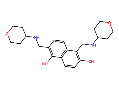 Aminoalkyl naphthalenediol structure