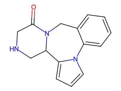 12,13,14,14a-Tetrahydro-11-oxo-9H,11H-pyrazino(2,1-c)pyrrolo(1,2-a)(1,4)benzodiazepine structure