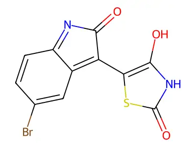 5-(5-Bromo-2-oxo-1,2-dihydro-indol-3-ylidene)-thiazolidine-2,4-dione structure