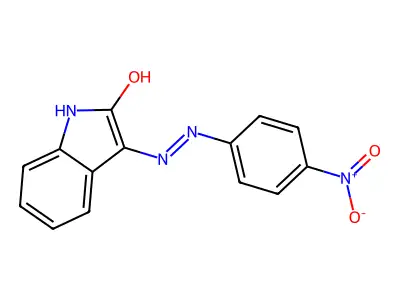 3-(2-(4-Nitrophenyl)hydrazinyl)indol-2-one structure