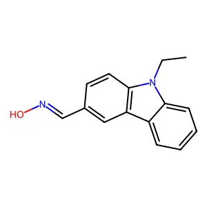 9-Ethyl-3-carbazolecarboxaldehyde oxime structure