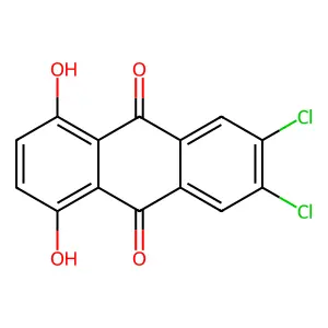 9,10-Anthracenedione, 6,7-dichloro-1,4-dihydroxy- structure