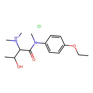 N-(4-Ethoxyphenyl)-N,N~2~,N~2~-trimethylthreoninamide--hydrogen chloride (1/1) structure