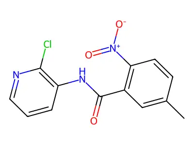 N-(2-chloropyridin-3-yl)-5-methyl-2-nitrobenzamide structure