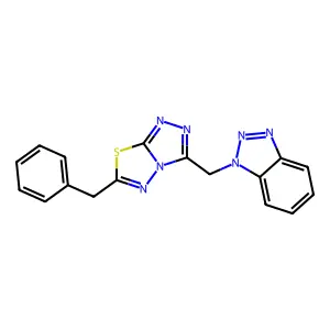 3-(Benzotriazol-1-ylmethyl)-6-benzyl-[1,2,4]triazolo[3,4-b][1,3,4]thiadiazole structure