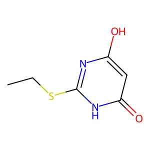 2-ethylsulfanyl-4-hydroxy-1H-pyrimidin-6-one structure
