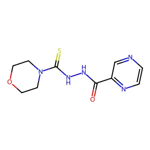 4-Morpholinecarbothioic acid, 2-(2-pyrazinylcarbonyl)hydrazide structure