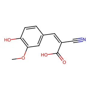 2-Propenoic acid, 2-cyano-3-(4-hydroxy-3-methoxyphenyl)- structure