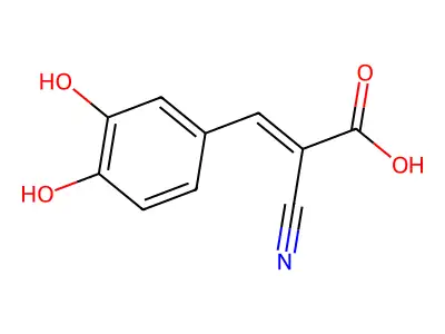 2-氰基-3-(3,4-二羟基苯基)丙烯酸 structure