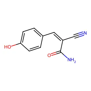(2E)-2-氰基-3-(4-羟基苯基)丙-2-烯酰胺 structure