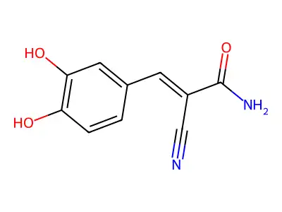 2-氰基-3-(3,4-二羟基苯基)丙烯酰胺 structure