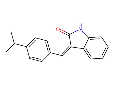 (3Z)-3-[(4-propan-2-ylphenyl)methylidene]-1H-indol-2-one structure