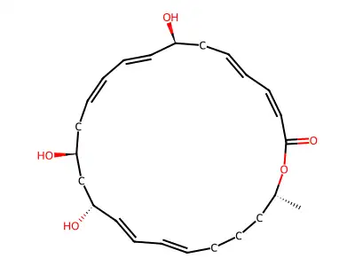 8,14,16-Trihydroxy-24-methyl-1-oxacyclotetracosa-3,5,9,11,17,19-hexaen-2-one structure