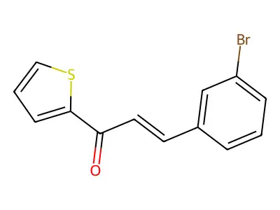 (2E)-3-(3-Bromophenyl)-1-(thiophen-2-yl)prop-2-en-1-one structure