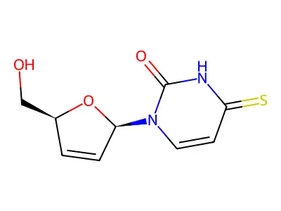 2',3'-Didehydro-2',3'-dideoxy-4-thiouridine structure