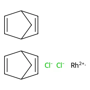 Bis(chloro(norbornadiene)rhodium) structure
