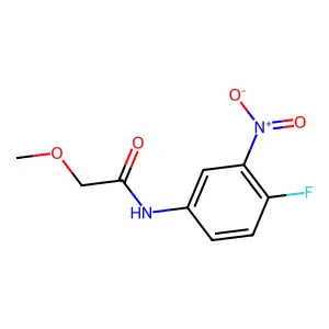 N-(4-fluoro-3-nitrophenyl)-2-methoxyacetamide structure