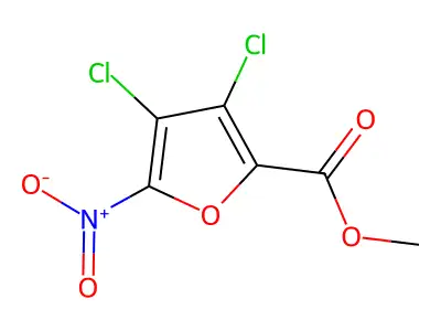 Methyl 3,4-dichloro-5-nitro-2-furoate structure