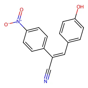 4-Nitro-4'-hydroxy-alpha-cyanostilbene structure