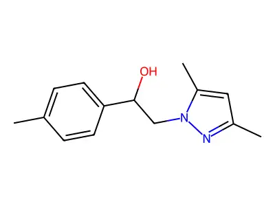 2-(3,5-Dimethyl-1H-pyrazol-1-yl)-1-(4-methylphenyl)ethan-1-ol structure