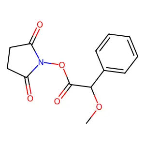 N-琥珀酰亚胺基-2-甲氧基-2-苯基乙酸酯 structure