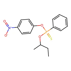 Phosphonothioic acid, phenyl-, S-butyl O-(4-nitrophenyl) ester structure