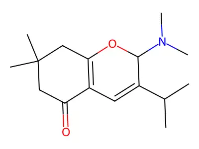 2-(dimethylamino)-7,7-dimethyl-3-propan-2-yl-6,8-dihydro-2H-chromen-5-one structure