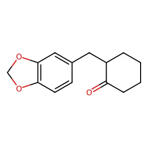 Cyclohexanone, piperonyl- structure