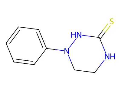1,2,4-Triazine-3(2H)-thione, tetrahydro-1-phenyl- structure