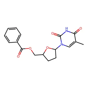 5'-O-Benzoyl-3'-deoxythymidine structure