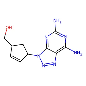 [4-(5,7-Diaminotriazolo[4,5-d]pyrimidin-3-yl)cyclopent-2-en-1-yl]methanol structure