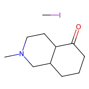 octahydro-2-methyl-trans-5(1H)-isoquinolone methiodide structure