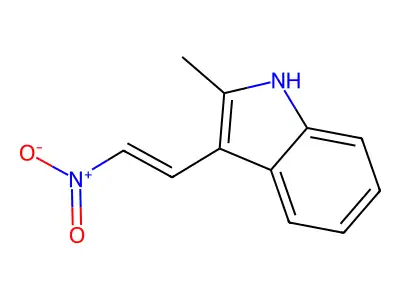 (E)-2-methyl-3-(2-nitrovinyl)-1H-indole structure