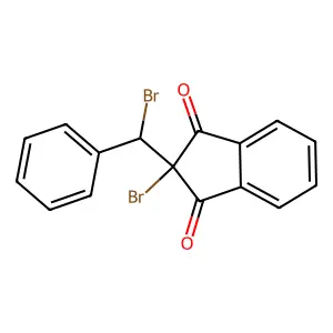 2-Bromo-2-(alpha-bromobenzyl)-1,3-indanedione structure