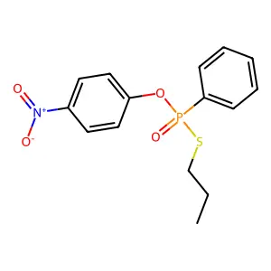 Phosphonothioic acid, phenyl-, O-(4-nitrophenyl) S-propyl ester structure
