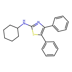 2-Thiazolamine, N-cyclohexyl-4,5-diphenyl- structure