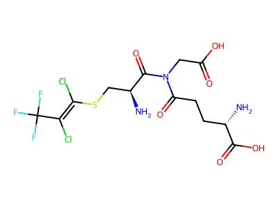 S-(1,2-Dichloro-3,3,3-trifluoro-1-propenyl)glutathione structure