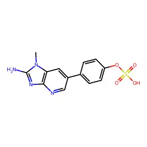 4-(2-Amino-1-methylimidazo(4,5-b)pyrid-6-yl)phenyl sulfate structure