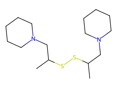 1-(2-((1-Methyl-2-(1-piperidinyl)ethyl)dithio)propyl)piperidine structure