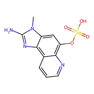 2-Amino-3-methylimidazo(4,5-f)-quinoline 5-sulfate ester structure