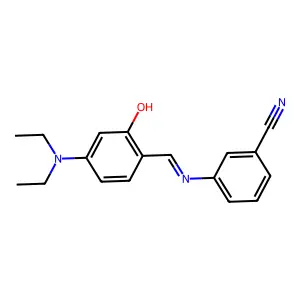 3-{[4-(Diethylamino)-2-hydroxybenzylidene]amino}benzonitrile structure