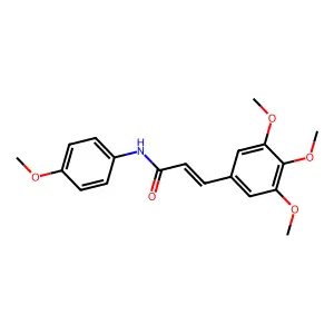 (E)-N-(4-methoxyphenyl)-3-(3,4,5-trimethoxyphenyl)prop-2-enamide structure