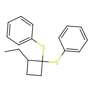 1,1-Dithiophenyl-2-ethyl-cyclobutane structure
