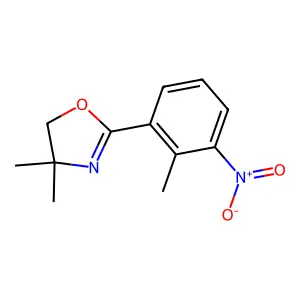 4,4-Dimethyl-2-(2-methyl-3-nitrophenyl)-4,5-dihydro-1,3-oxazole structure
