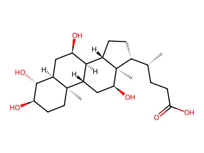 3a,4b,7a,12a-Tetrahydroxy-5b-cholanoic acid structure