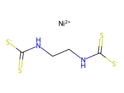 carbamic acid, ethylenebis(dithio-, nickel(ii) salt structure