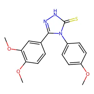 3-(3,4-dimethoxyphenyl)-4-(4-methoxyphenyl)-1H-1,2,4-triazole-5-thione structure